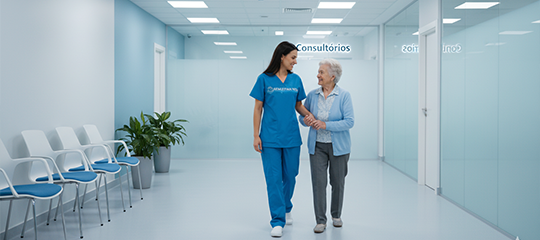 Acompanhamento em Clínicas - Profissional em consulta médica